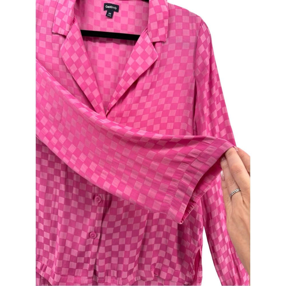 GapBody Pink Checker Long Sleeve - Picture 5 of 10